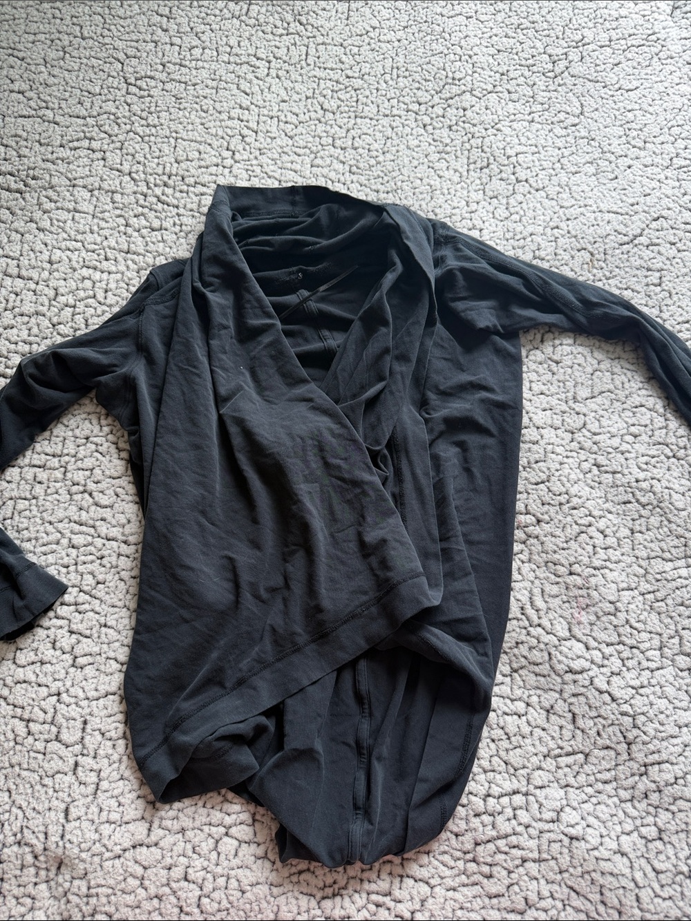 lululemon athletica Black Draped Wrap Top